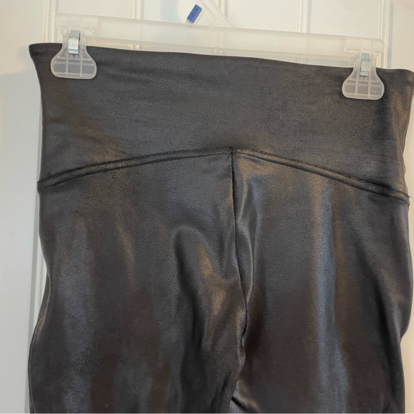 Black Faux Leather Spanx by Sara Blakely - Picture 2 of 5
